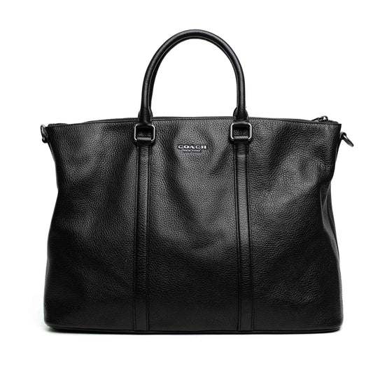 Coach Black Pebble Leather Satchel Bag