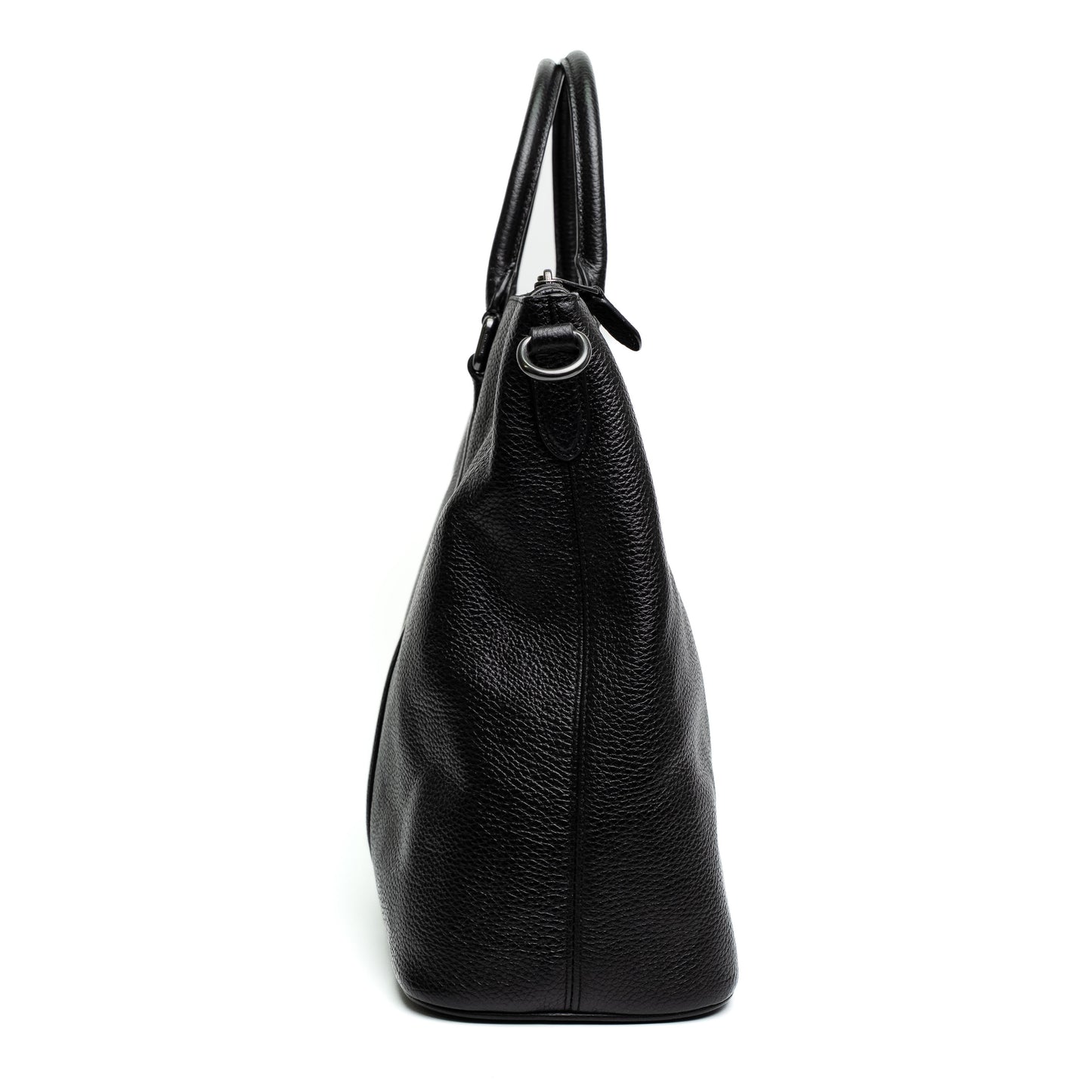 Coach Black Pebble Leather Satchel Bag