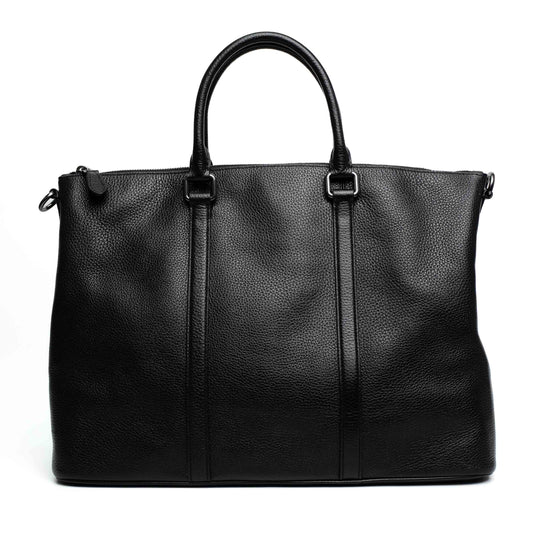 Coach Black Pebble Leather Satchel Bag