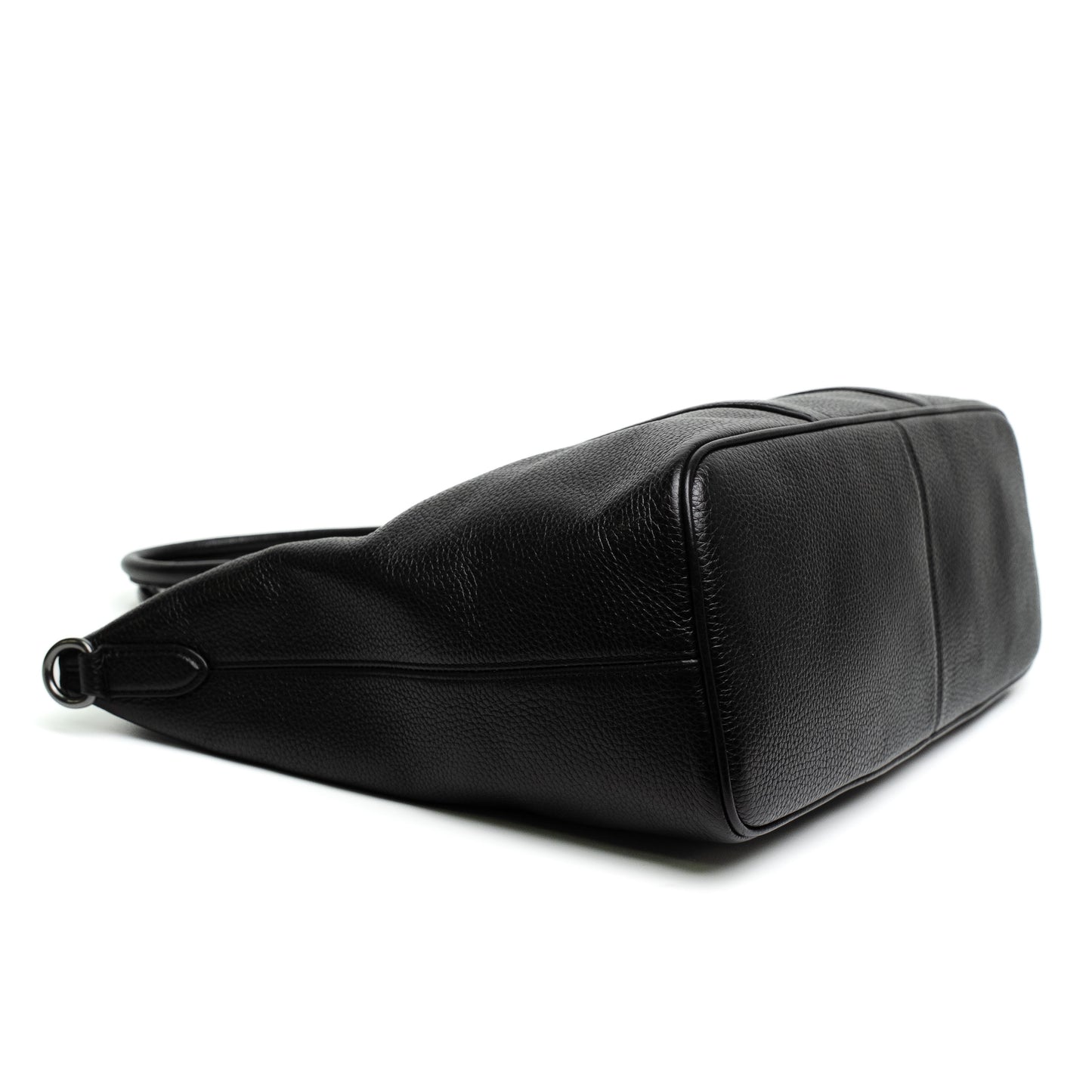 Coach Black Pebble Leather Satchel Bag