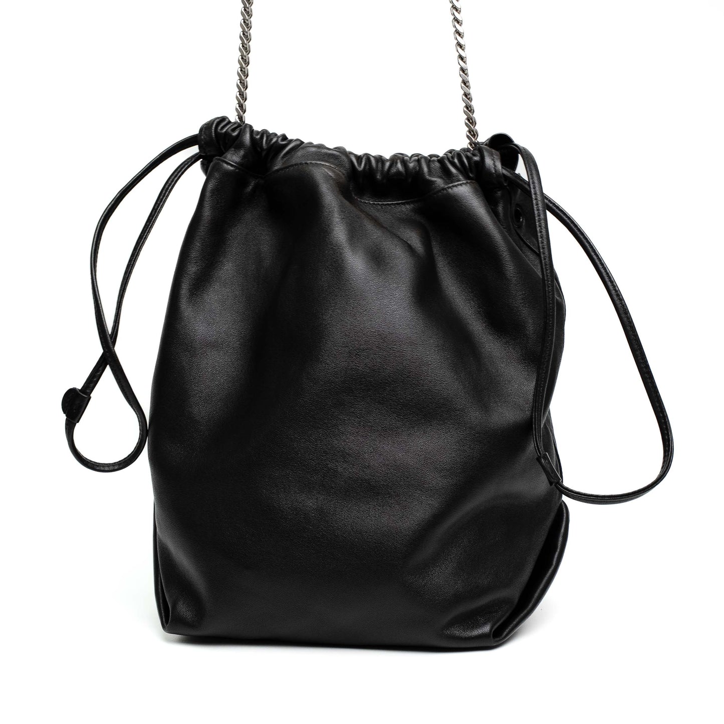 Saint Laurent Teddy Leather Bucket Bag