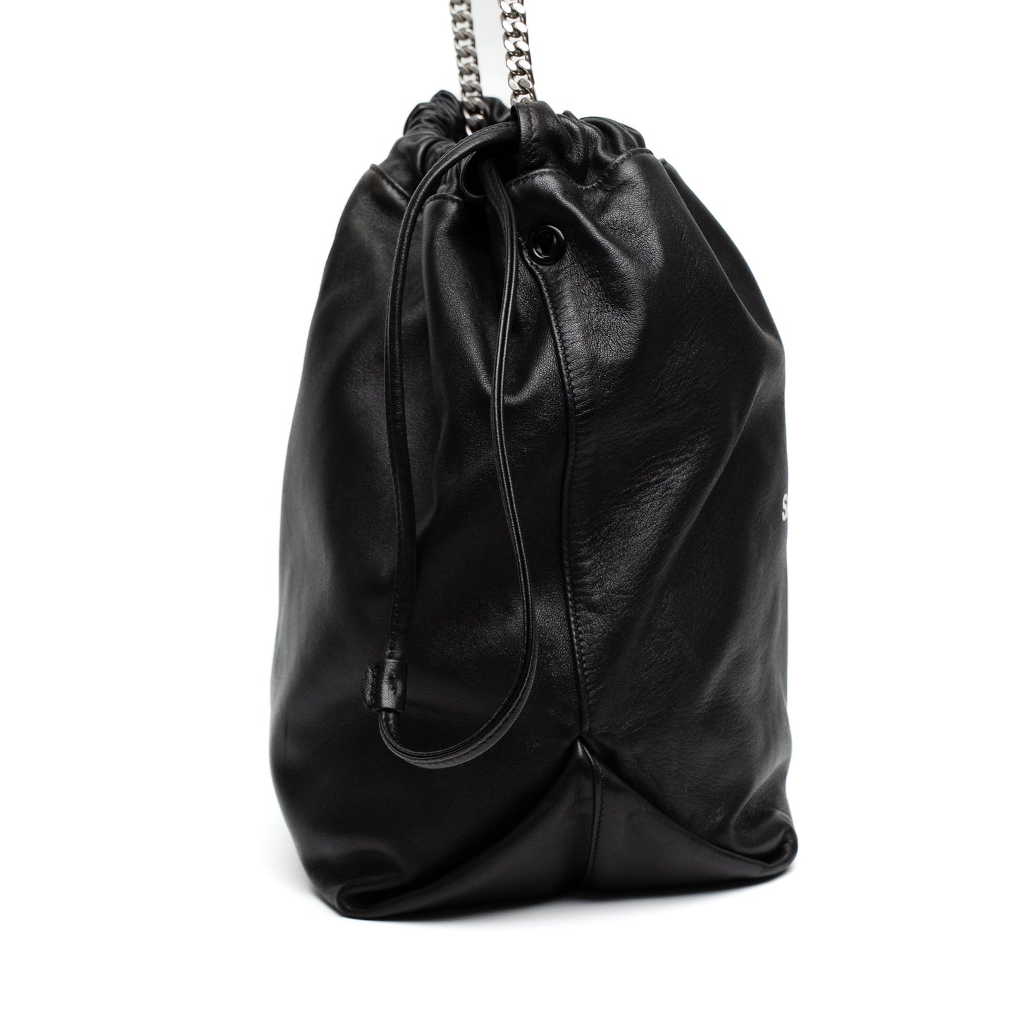 Saint Laurent Teddy Leather Bucket Bag