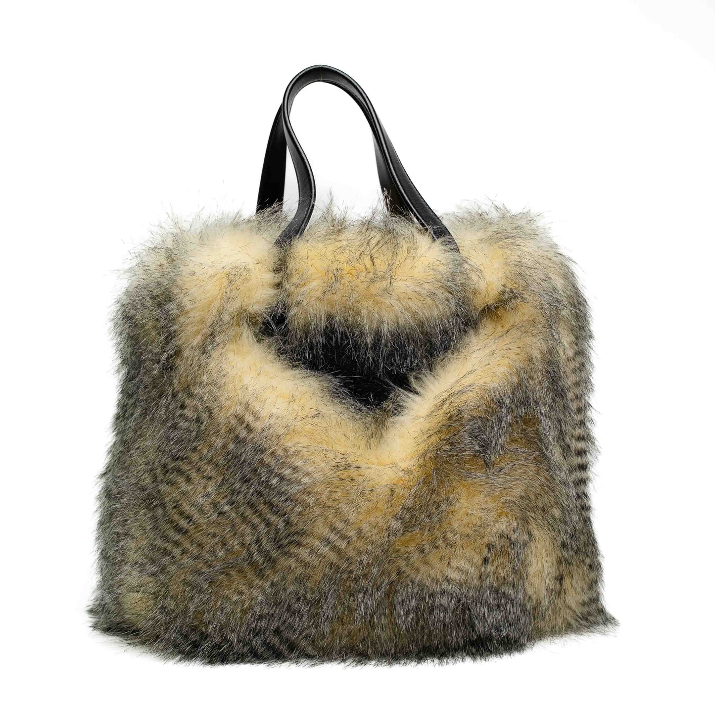 PRADA FAUX FUR TOTE HANBAG