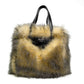 PRADA FAUX FUR TOTE HANBAG