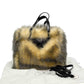 PRADA FAUX FUR TOTE HANBAG