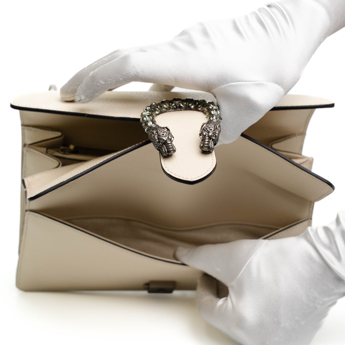 Gucci Dionysus Cream Leather Shoulder Bag
