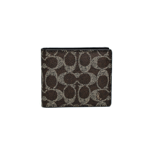 Coach Signature Canvas Menâ€™s Bi-Fold Wallet