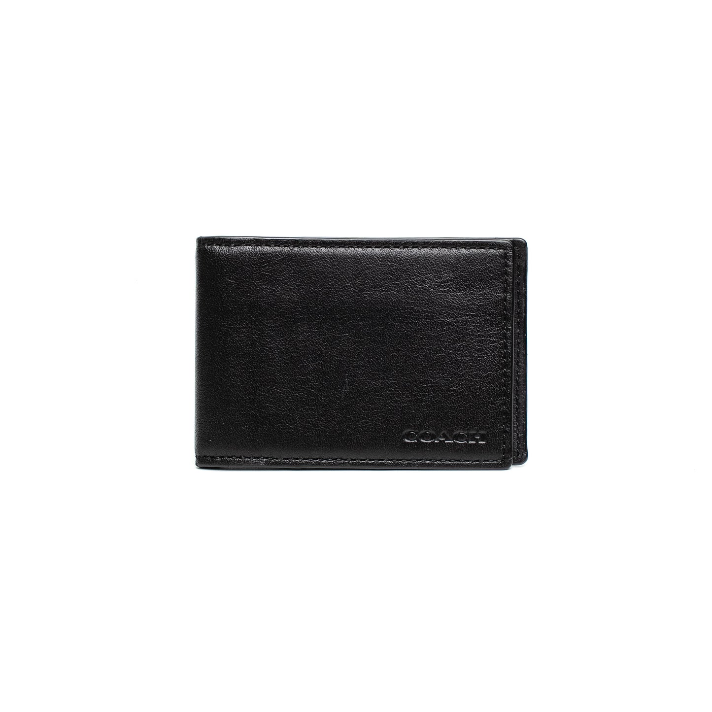 Coach Black Leather Bi-Fold Card Wallet
