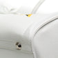 Balenciaga Monday White Leather Bowling Bag