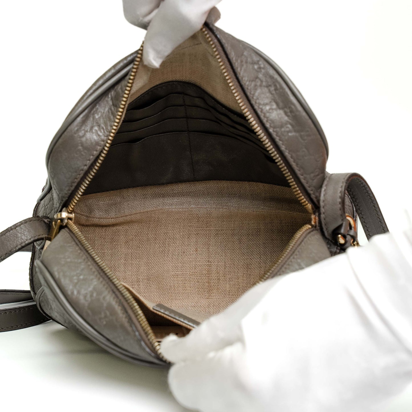 Gucci Microguccissima Grey Mini Bree Messenger