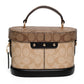 Coach Georgie Gem Khaki Canvas Crossbody Bag