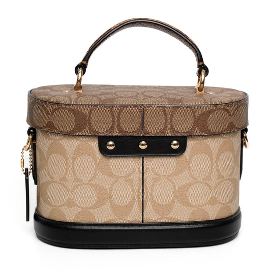 Coach Georgie Gem Khaki Canvas Crossbody Bag
