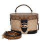 Coach Georgie Gem Khaki Canvas Crossbody Bag