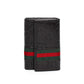 Gucci GG Black Leather Web Key Case Wallet