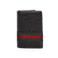 Gucci GG Black Leather Web Key Case Wallet