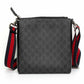 Gucci GG Supreme Black Canvas Messenger Bag