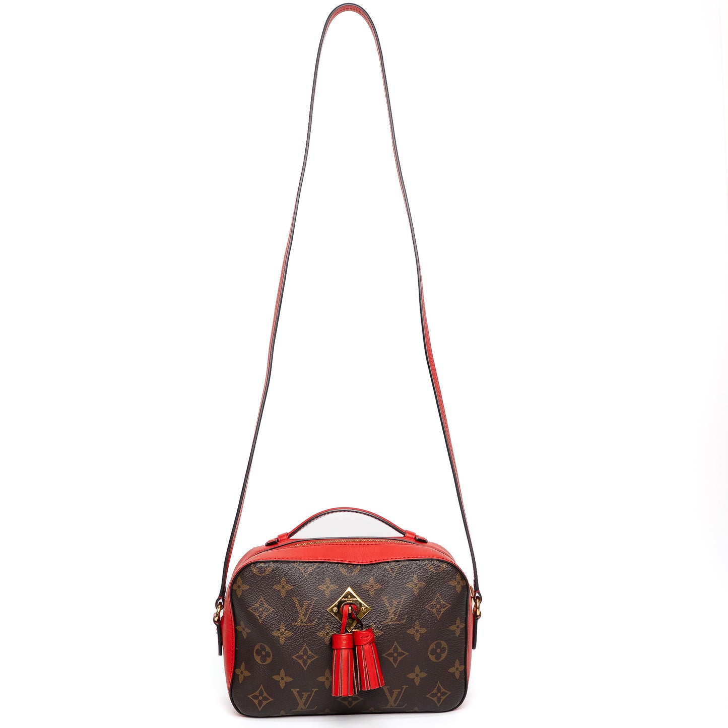Louis Vuitton Saintonge Red Calfskin Crossbody Bag