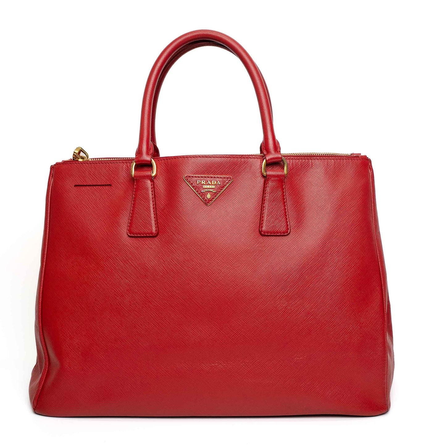 Prada Galleria Red Saffiano Leather Tote Bag