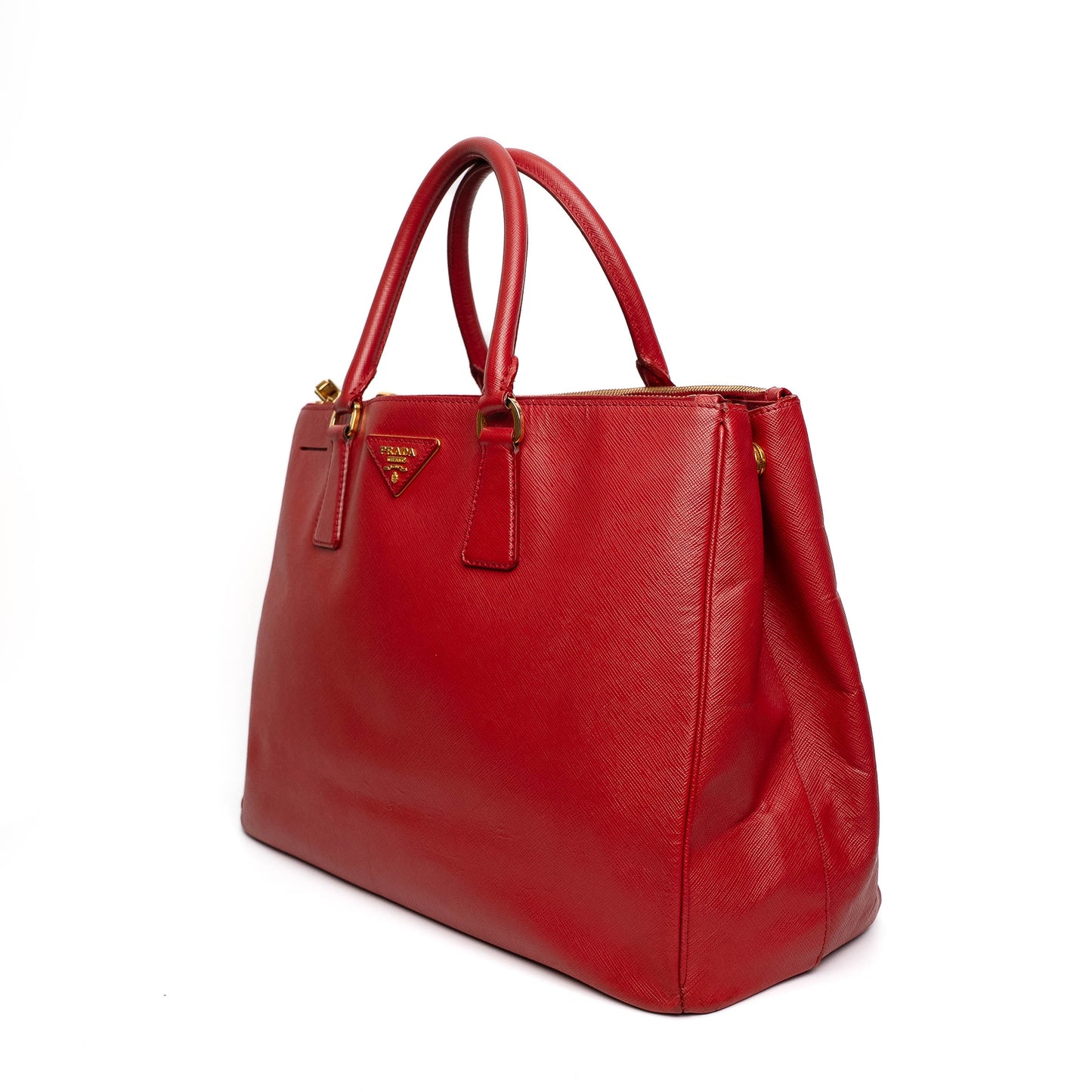Prada Galleria Red Saffiano Leather Tote Bag