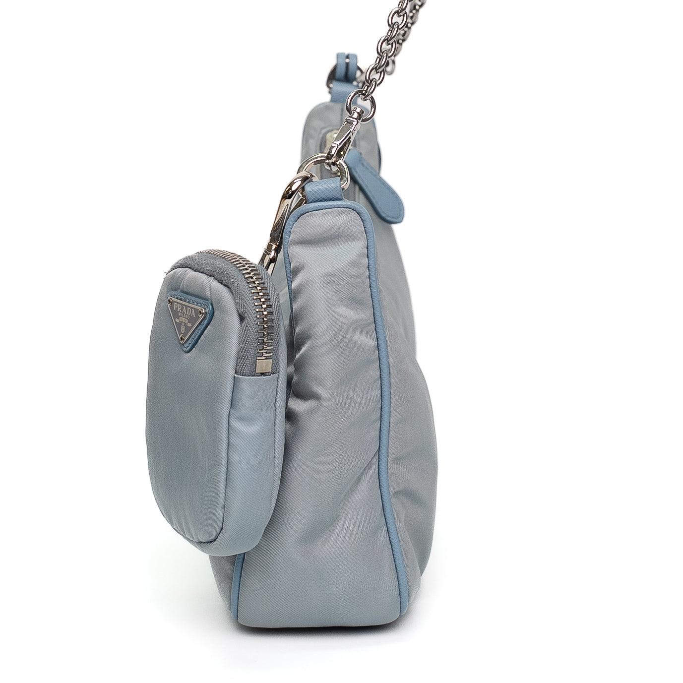 Prada Re-Edition 2005 Light Blue Nylon Shoulder Bag