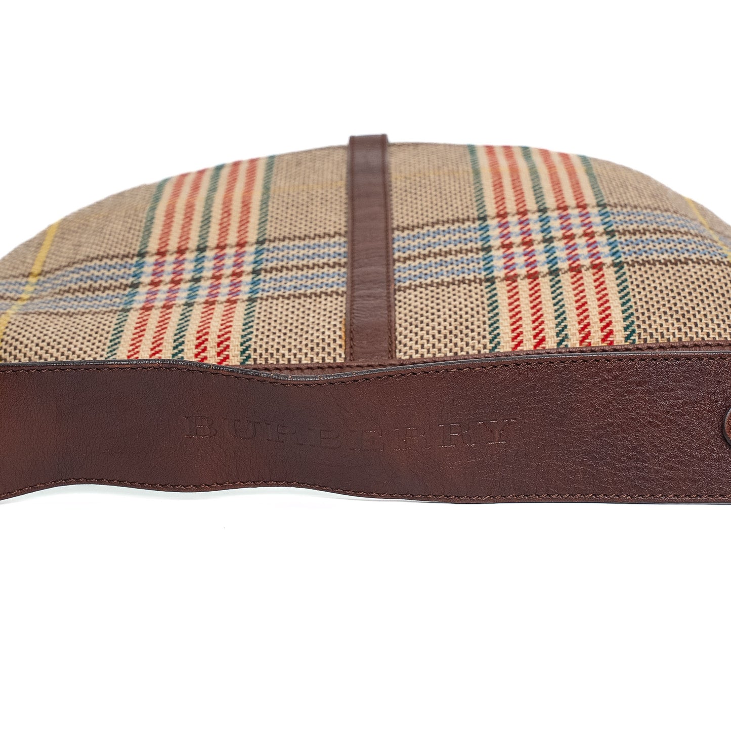Burberry House Tweed Check Wool Shoulder Bag