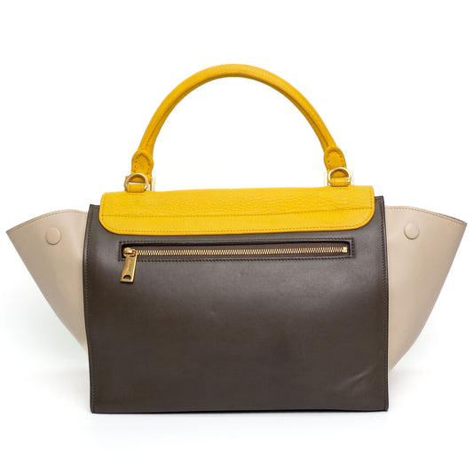 Celine Trapeze Multicolour Leather Top Handle Bag