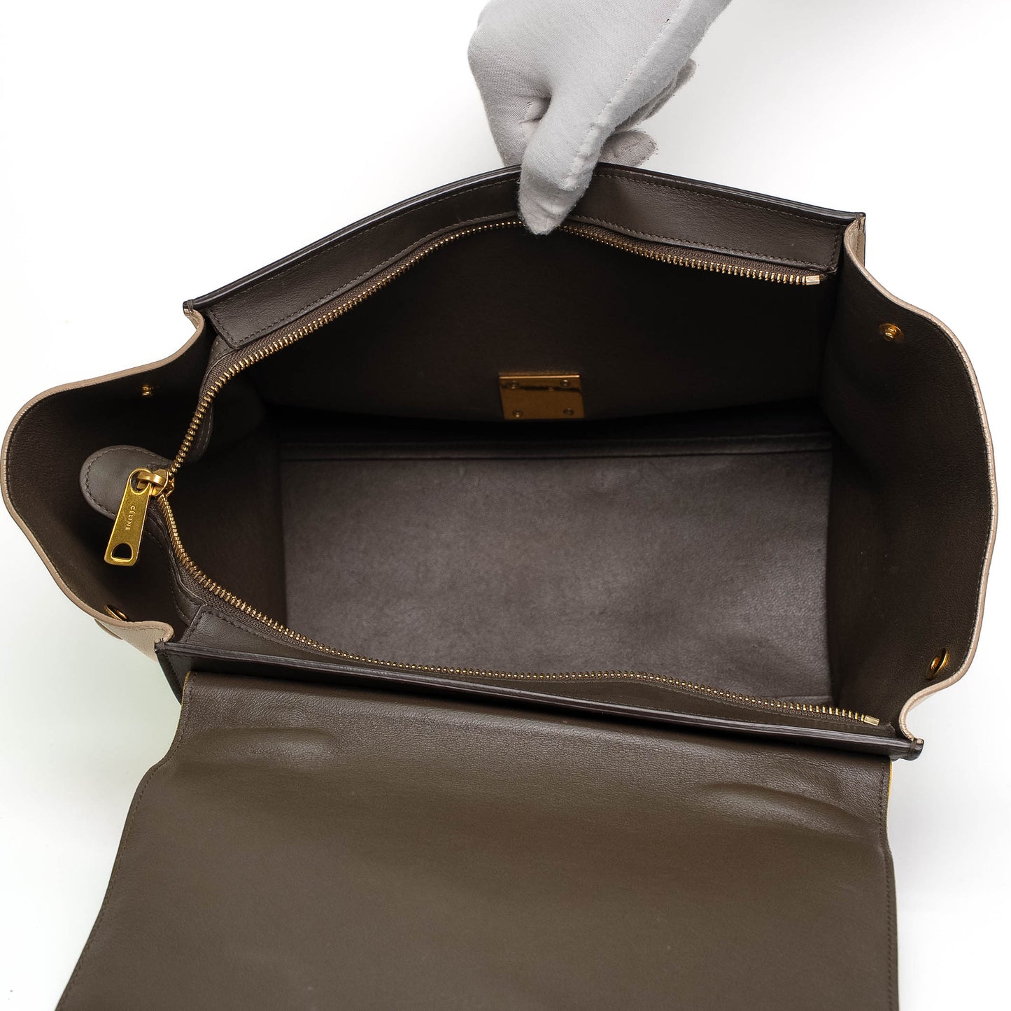 Celine Trapeze Multicolour Leather Top Handle Bag