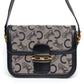 Celine Carriage Navy Canvas Shoulder Bag