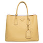 Prada Yellow Saffiano Cuir Double Tote