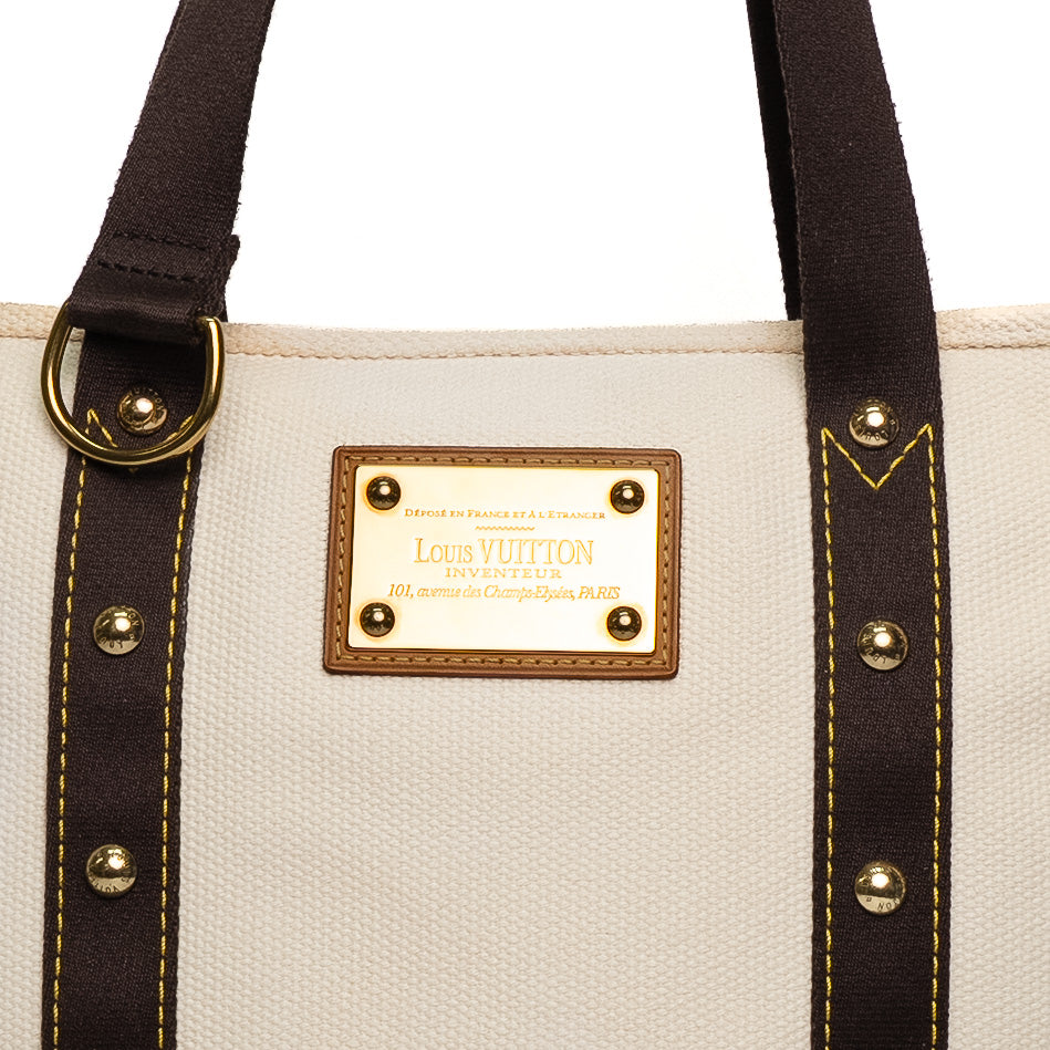 Louis Vuitton Toile Antigua White Canvas Tote Bag