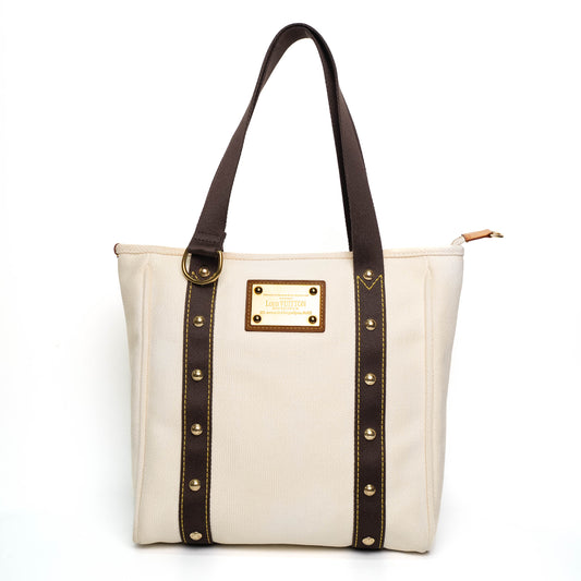Louis Vuitton Toile Antigua White Canvas Tote Bag