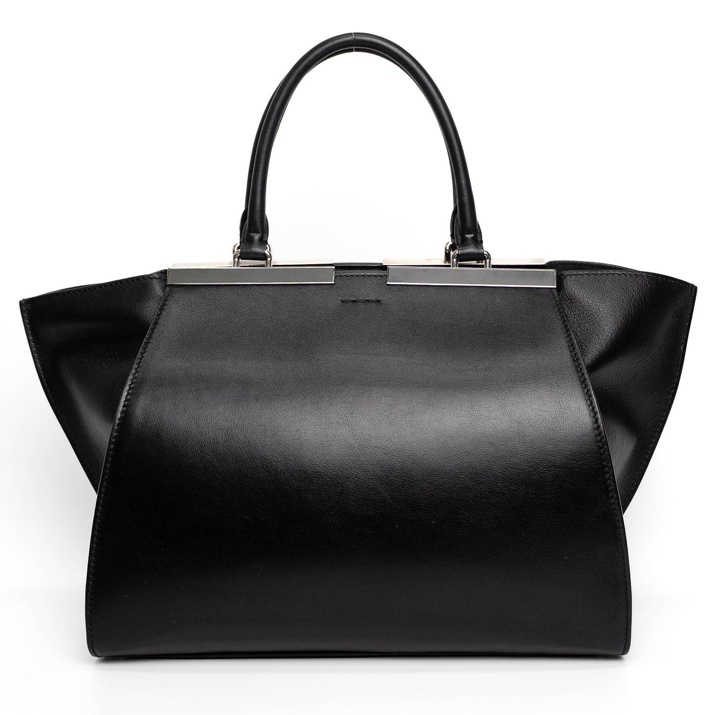 Fendi Black Leather Top Handle Bag