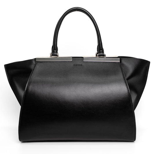 Fendi Black Leather Top Handle Bag