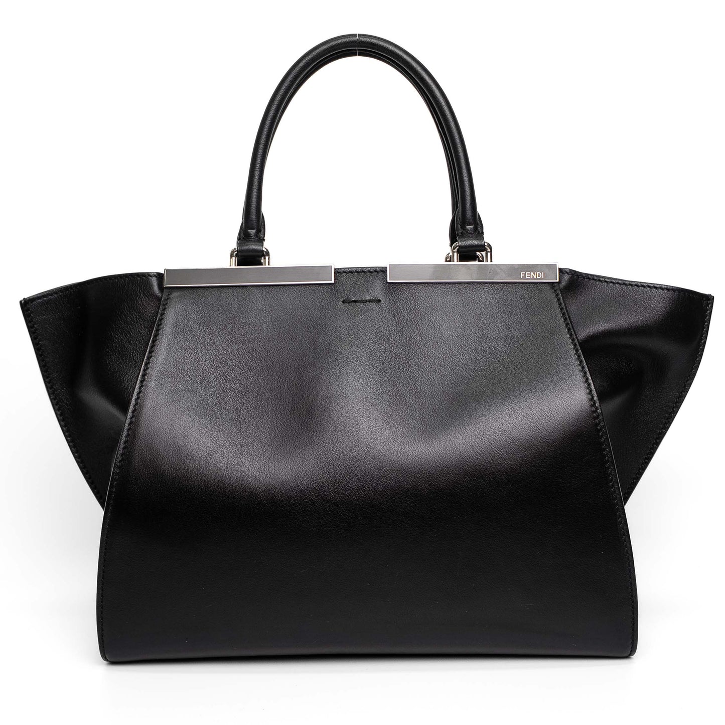 Fendi Black Leather Top Handle Bag