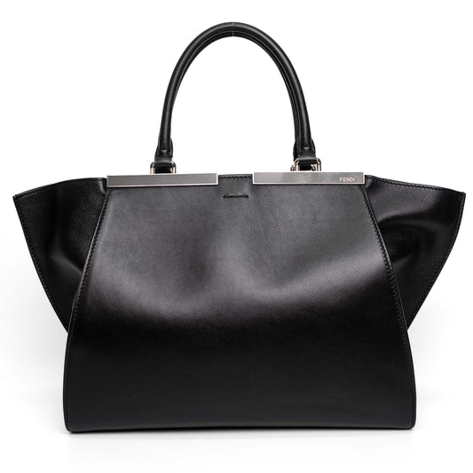 Fendi Black Leather Top Handle Bag