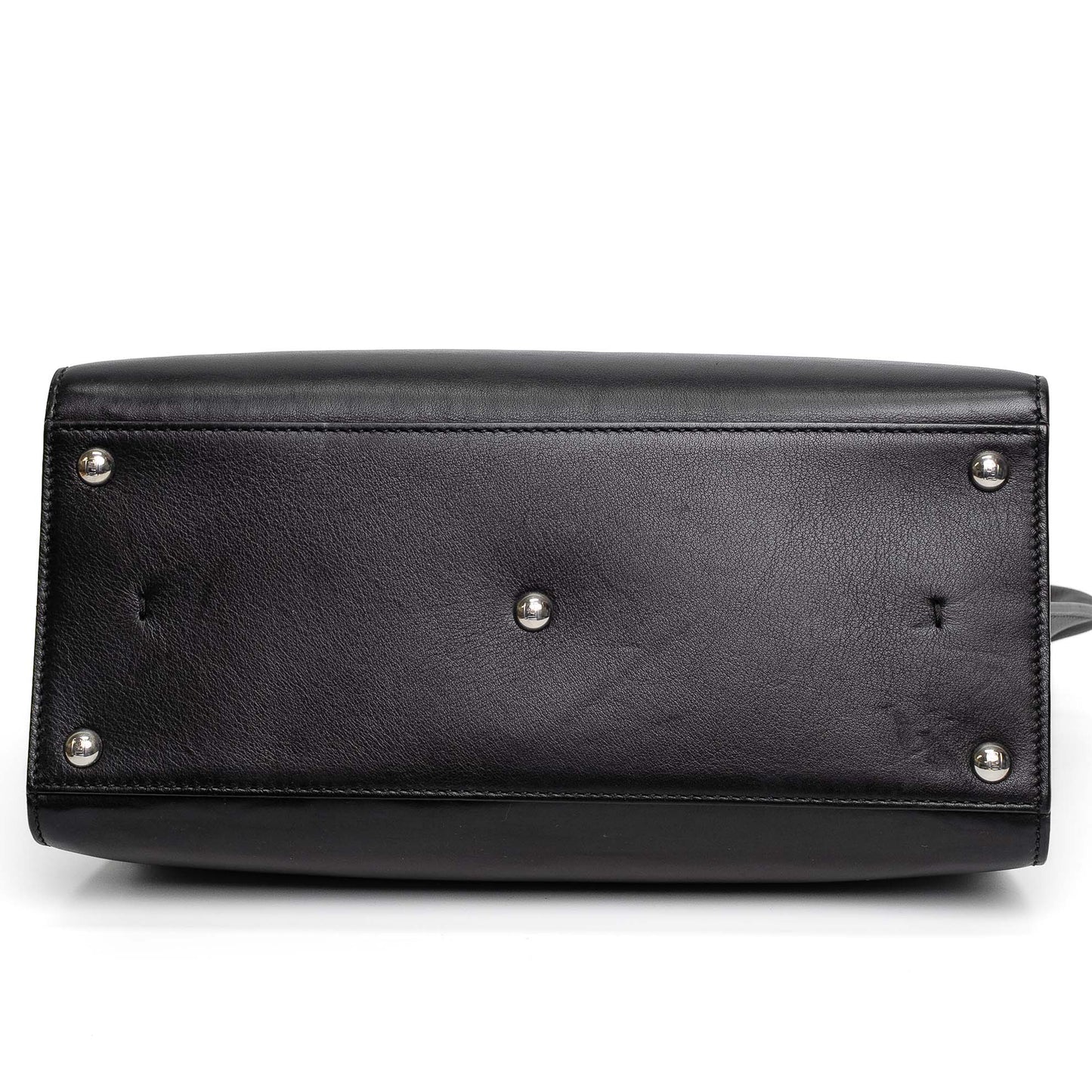 Fendi Black Leather Top Handle Bag