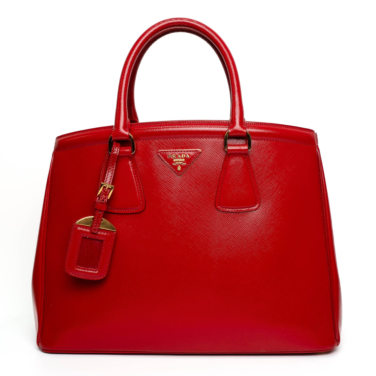 Prada Galleria Red Saffiano Leather Tote