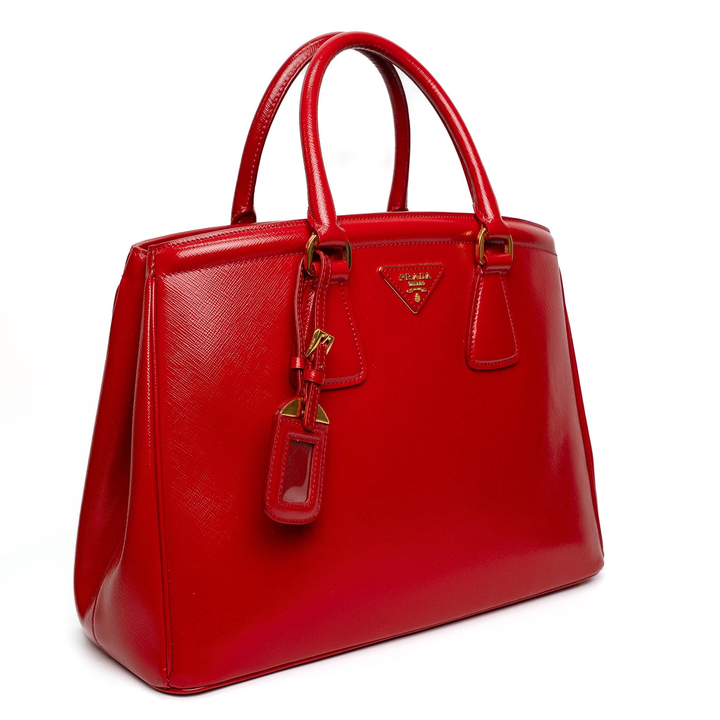 Prada Galleria Red Saffiano Leather Tote
