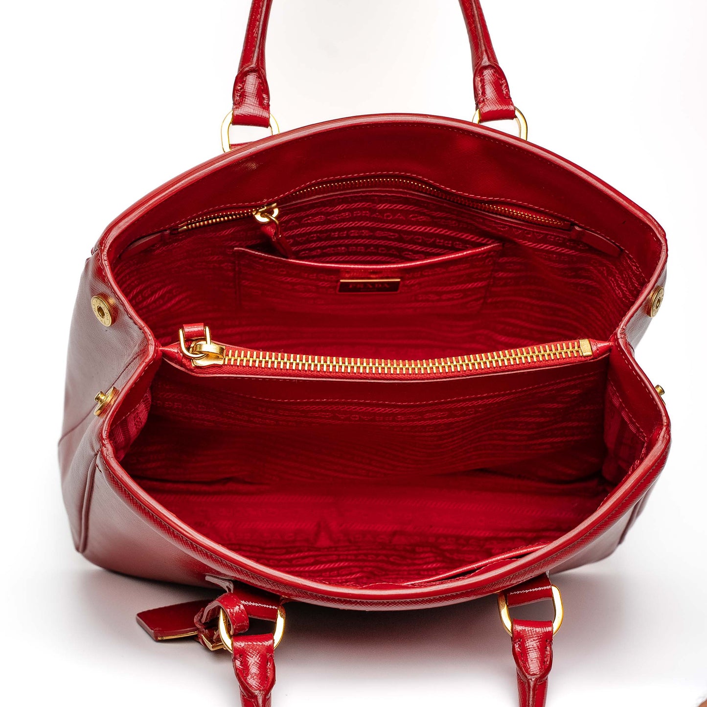 Prada Galleria Red Saffiano Leather Tote