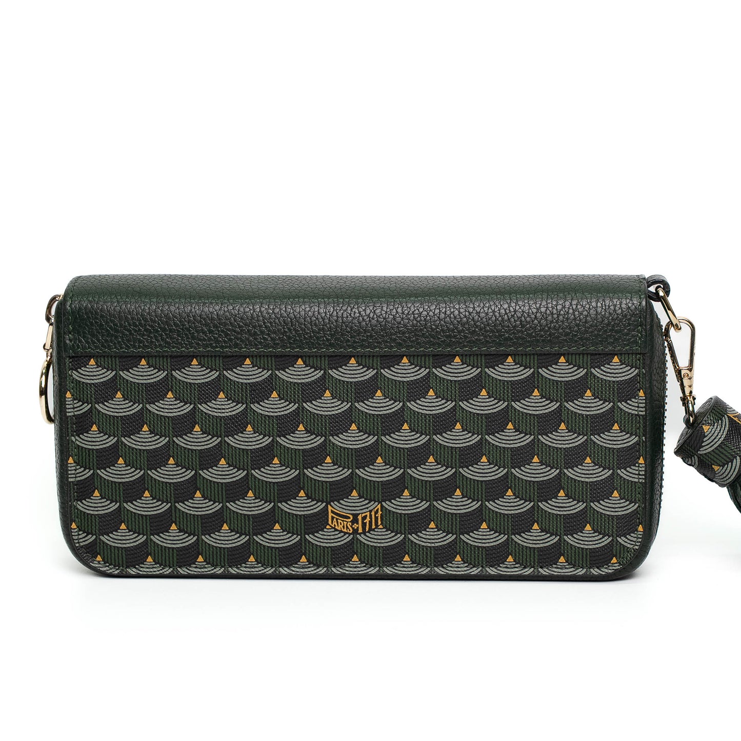 Fauré Le Page Grey Printed Crossbody Bag