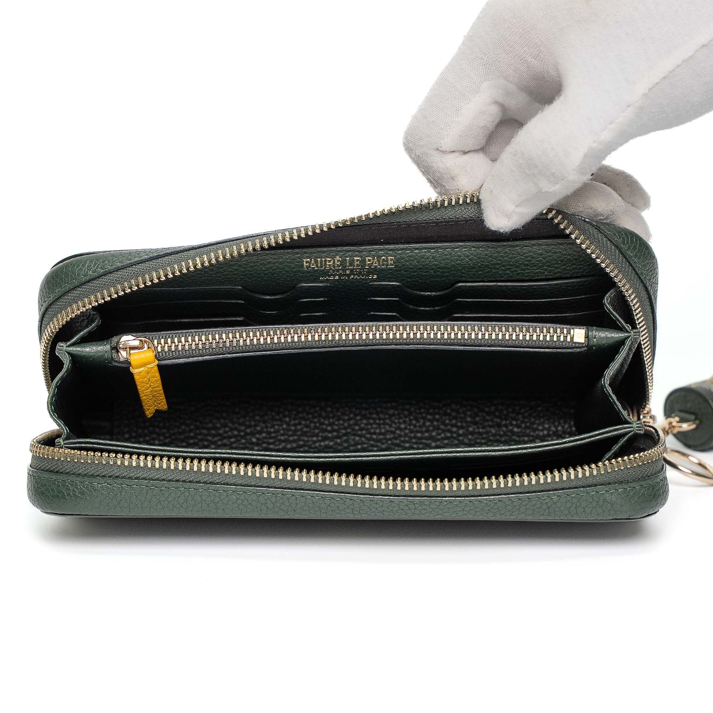 Fauré Le Page Grey Printed Crossbody Bag