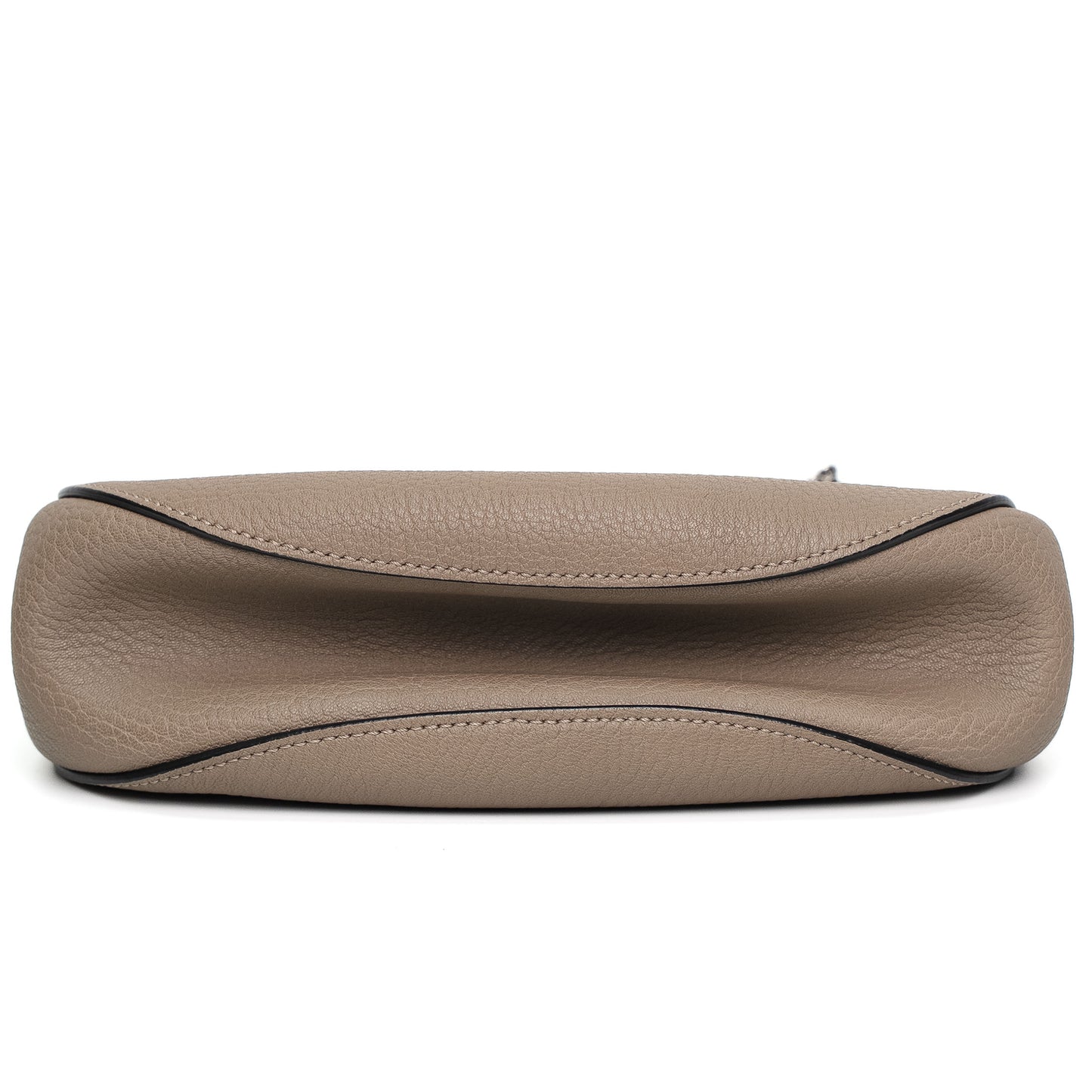 Chloé Taupe Leather Chain Shoulder Bag