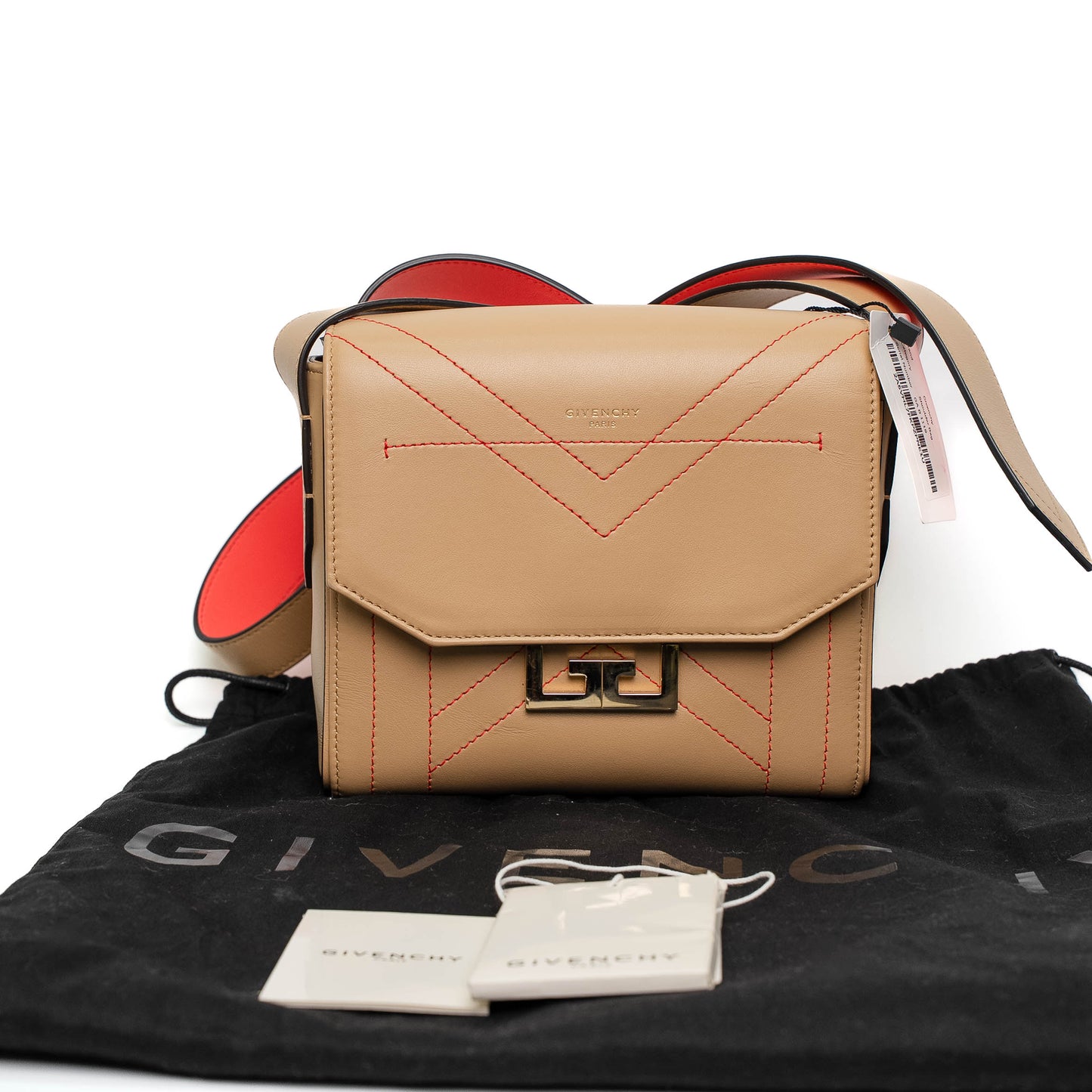 Givenchy Eden Beige Leather Top Handle Bag
