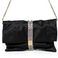 Jimmy Choo Daisy Black Satin Clutch Bag