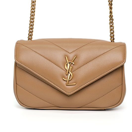 Saint Laurent Loulou Mini Quilted Leather Chain Bag