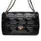Versace Patent Leather Quilted Chain Shoulder Bag