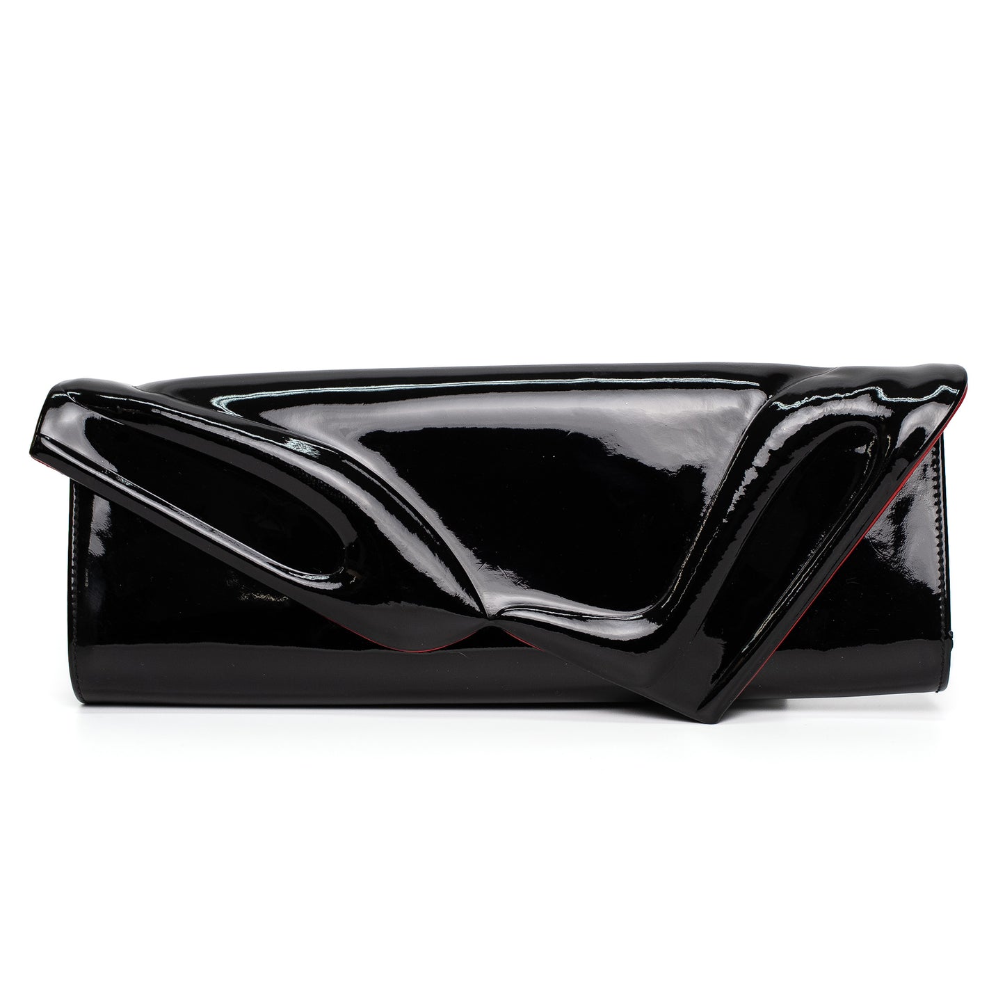 Christian Louboutin Pigalle Black Patent Clutch Bag