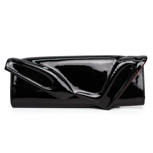 Christian Louboutin Pigalle Black Patent Clutch Bag