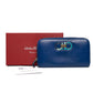 Salvatore Ferragamo Blue Leather Zip Wallet