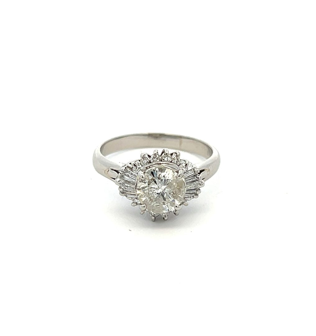 Platinum Ballerina 1.80ct Diamond Cluster Ring image 0